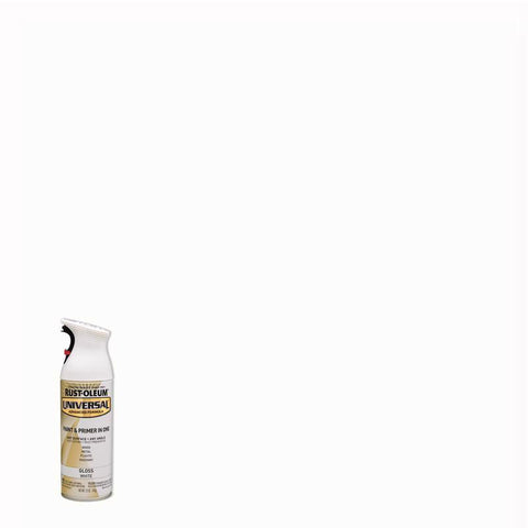 Rust-Oleum Universal Gloss White Spray Paint 12 oz (Pack of 6)