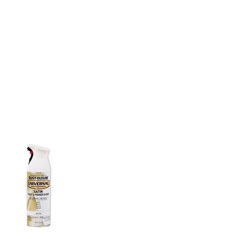 Rust-Oleum Universal Satin White Spray Paint 12 oz (Pack of 6)