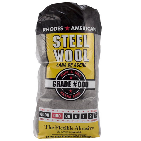 Rhodes American 000 Grade Extra Fine Steel Wool Pad 12 pk (Pack of 6)