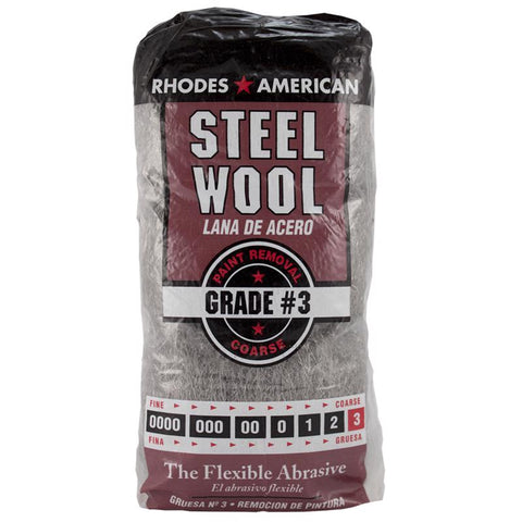 Rhodes American 3 Grade Coarse Steel Wool Pad 12 pk (Pack of 6)