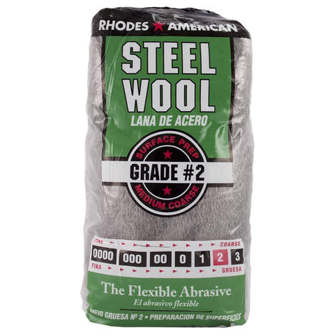 Rhodes American 2 Grade Medium/Coarse Steel Wool Pad 12 pk (Pack of 6)