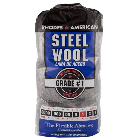Rhodes American 1 Grade Medium Steel Wool Pad 12 pk (Pack of 6)