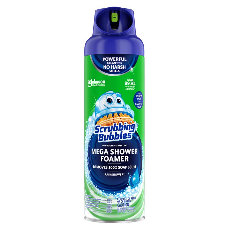Scrubbing Bubbles Mega Shower Foamer Rainshower Scent Bathroom Cleaner 20 oz Foam (Pack of 8)