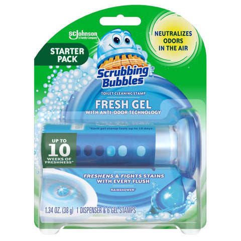 Scrubbing Bubbles Rainshower Scent Continuous Toilet Cleaning System 1.34 oz Gel