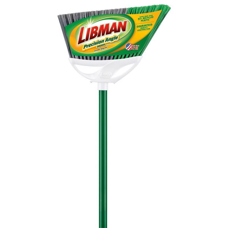 Libman Large Precision Angle 13 in. W Stiff Recycled Plastic Broom (Pack of 6)