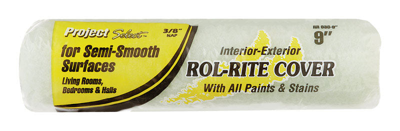 Project Select Rol-Rite Polyester 9 in. W X 3/8 in. Regular Paint Roller Cover 1 pk (Pack of 12)