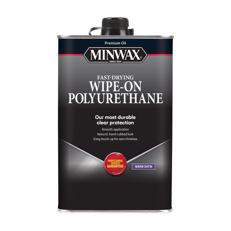 Minwax Poliuretano transparente de aplicación con trapo acabado satén cálido 1 pto