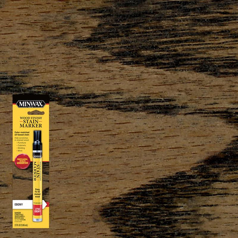 Marcador de tinte para acabado de madera Minwax, tinte de ébano semitransparente a base de aceite, 1/3 oz