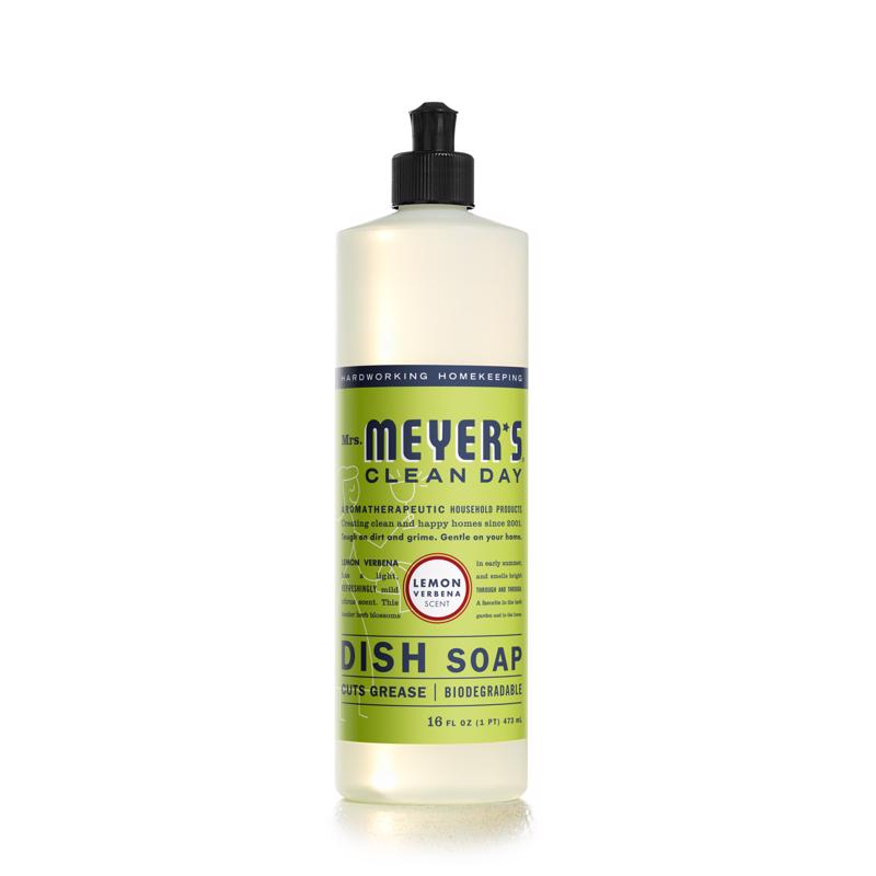 Mrs. Meyer's Clean Day Lemon Verbena Scent Liquid Dish Soap 16 oz 1 pk (Pack of 6)