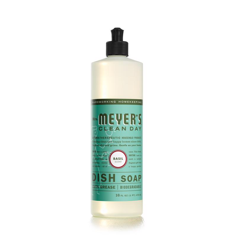 Mrs. Meyer's Clean Day Basil Scent Liquid Dish Soap 16 oz 1 pk (Pack of 6)