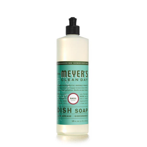Mrs. Meyer's Clean Day Basil Scent Liquid Dish Soap 16 oz 1 pk (Pack of 6)