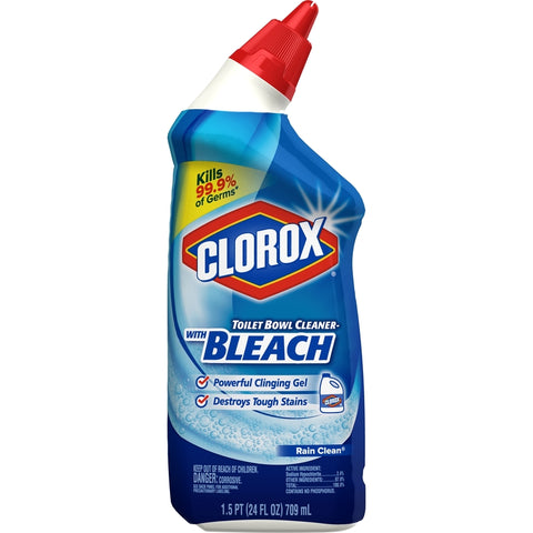Clorox Rain Clean Scent Toilet Bowl Cleaner 24 oz Liquid (Pack of 12)