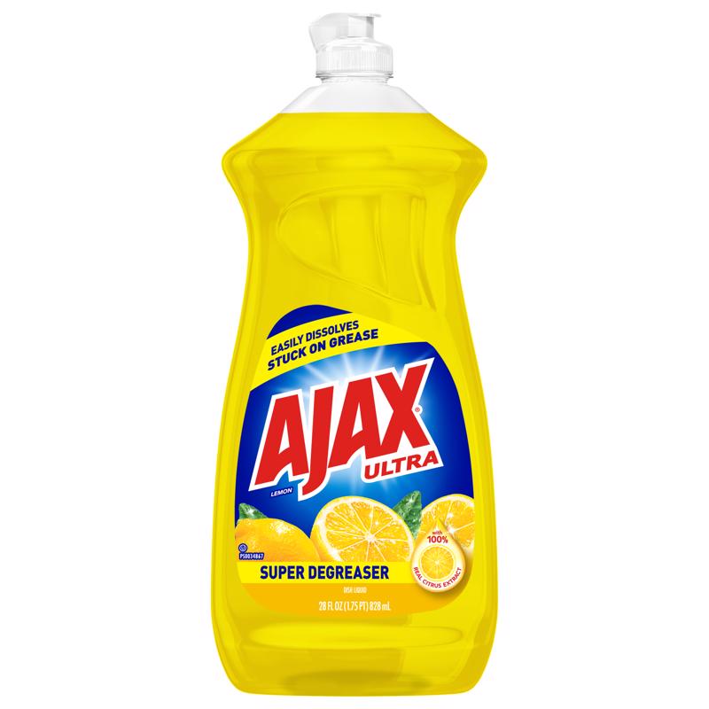 Ajax Lemon Scent Liquid Dish Soap 28 oz 1 pk (Pack of 9)