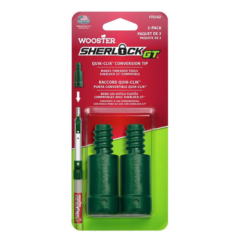 Wooster Sherlock 1.85 in. L X .5 in. D Fiberglass Extension Pole Conversion Tips Silver