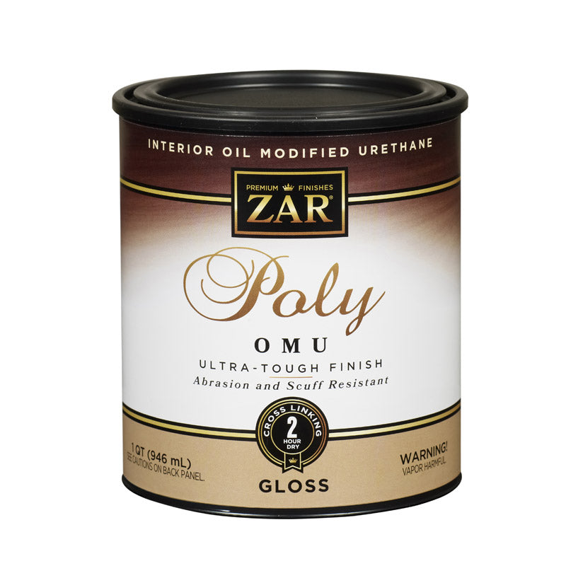 ZAR Ultra Max Gloss Clear Water-Based Polyurethane 1 qt (Pack of 4)