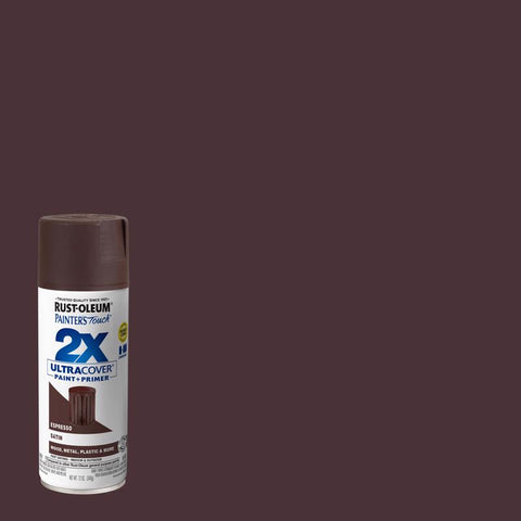 Rust-Oleum Painter's Touch 2X Ultra Cover Satin Espresso Paint+Primer Spray Paint 12 oz (Pack of 6)