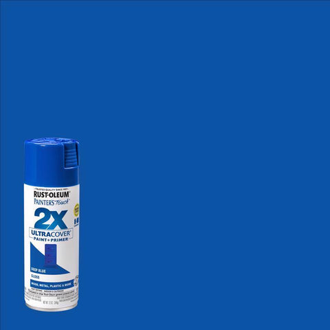 Rust-Oleum Painter's Touch 2X Ultra Cover Gloss Deep Blue Paint+Primer Spray Paint 12 oz (Pack of 6)