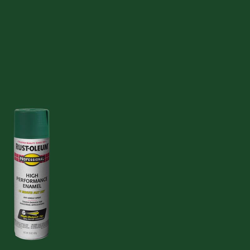 Rust-Oleum Professional Gloss Hunter Green Spray Paint 15 oz (Pack of 6)