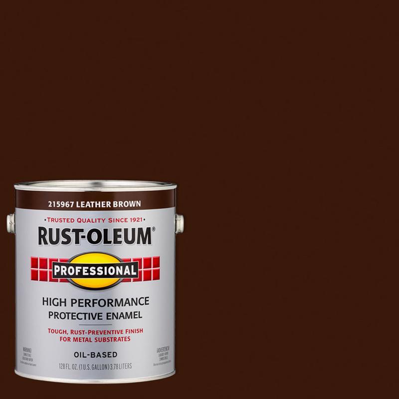 Rust-Oleum Professional Indoor and Outdoor Gloss Leather Brown Protective Paint 1 gal (Pack of 2)