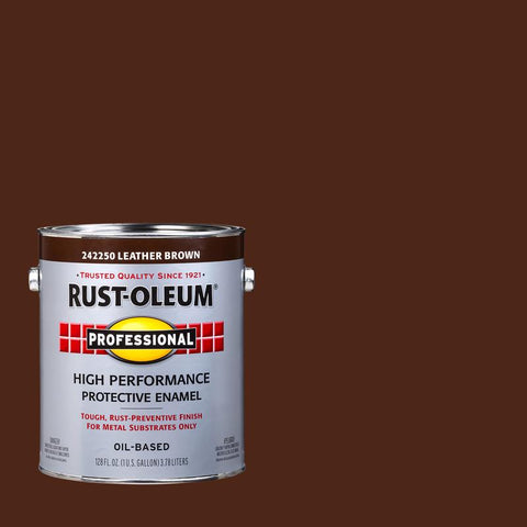 Rust-Oleum Professional Indoor and Outdoor Gloss Leather Brown Oil-Based Protective Enamel 1 gal (Pack of 2)