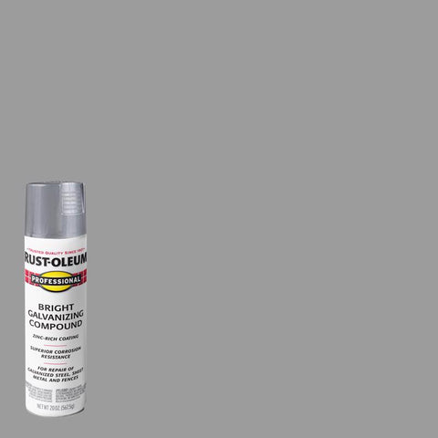 Rust-Oleum Professional Galvanized Bright Gray Galvanizing Compound Spray 20 oz (Pack of 6)
