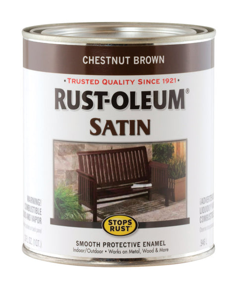 Rust-Oleum Stops Rust Indoor and Outdoor Chestnut Brown Protective Paint 1 qt (Pack of 2)