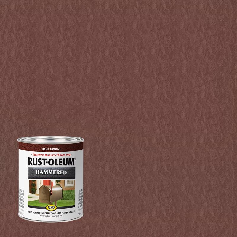 Rust-Oleum Stops Rust Indoor and Outdoor Hammered Dark Bronze Protective Paint 1 qt (Pack of 2)