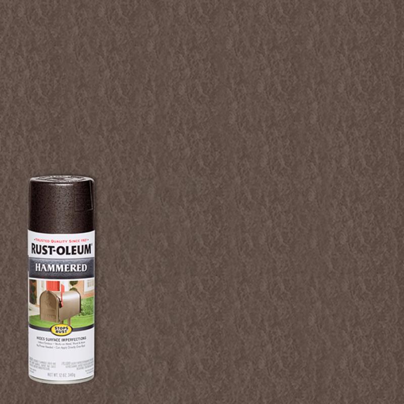 Rust-Oleum Stops Rust Hammered Dark Bronze Spray Paint 12 oz (Pack of 6)