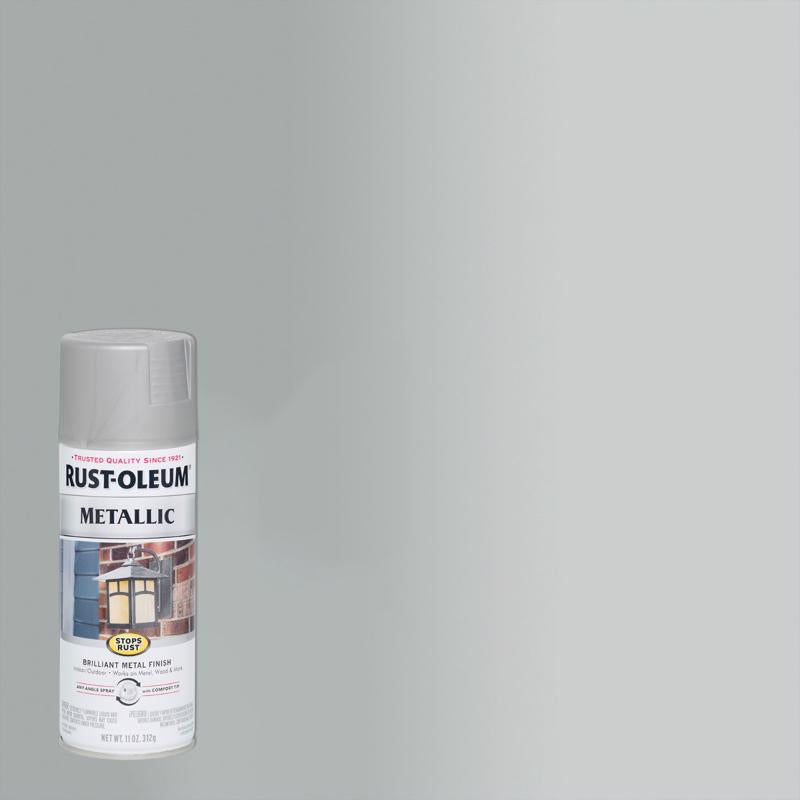 Rust-Oleum Stops Rust Metallic Matte Nickel Metallic Spray Paint 11 oz (Pack of 6)
