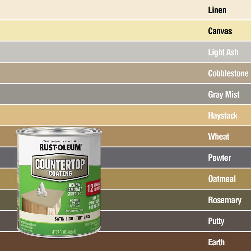 Rust-Oleum Specialty Satin Light Tint Base Acrylic Countertop Paint 29 oz (Pack of 2)