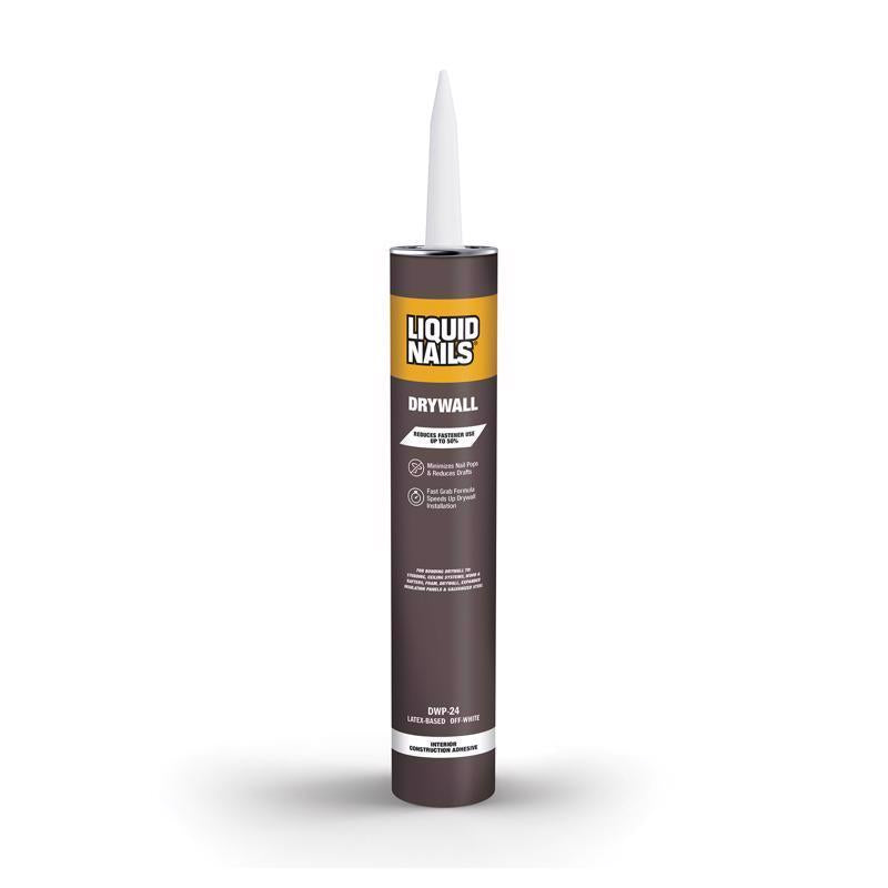 Liquid Nails DWP-24 Drywall Acrylic Latex Construction Adhesive 28 oz (Pack of 12)