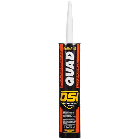 OSI QUAD Matte Clear Elastomeric Sealant 10 oz (Pack of 12)