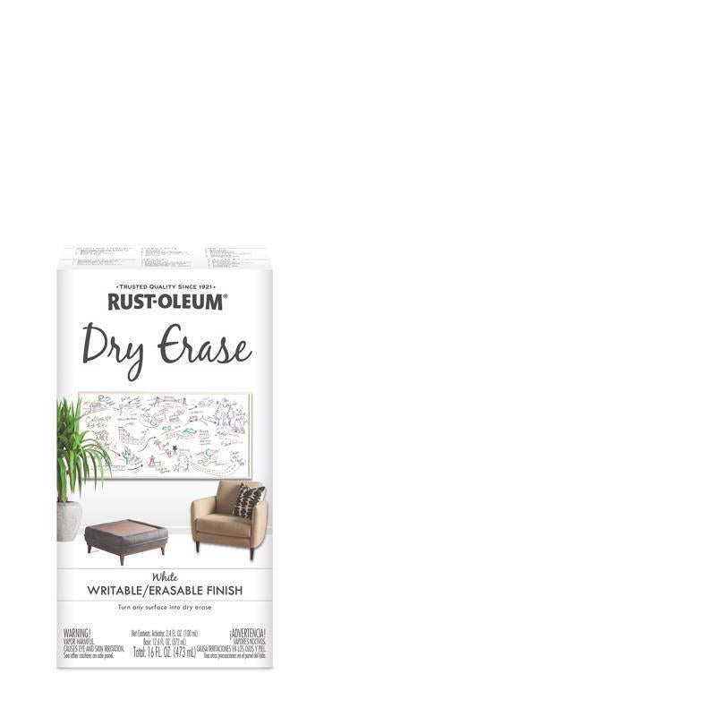 Rust-Oleum Specialty Hi-Gloss White Dry Erase Paint Kit 16 oz (Pack of 2)