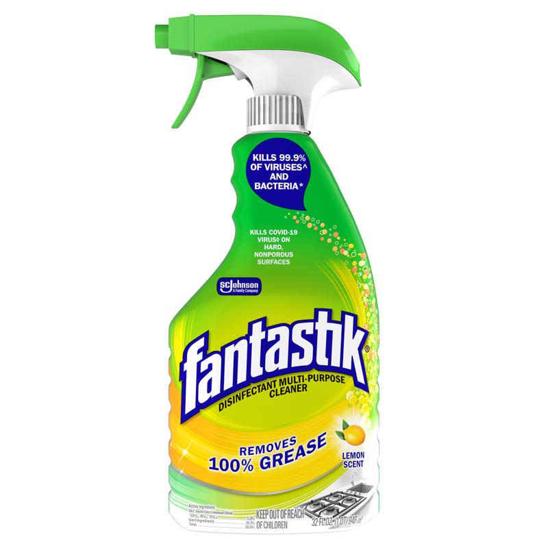 Fantastik Lemon Scent Multi-Purpose Cleaner Liquid 32 oz (Pack of 8)