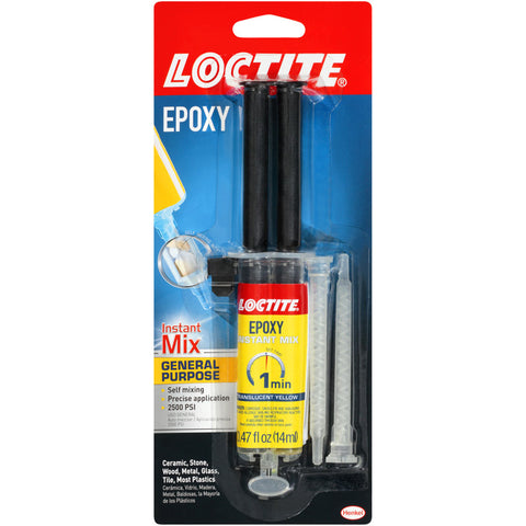 Loctite Instant Mix High Strength Epoxy Translucent Yellow Epoxy 0.47 oz (Pack of 6)