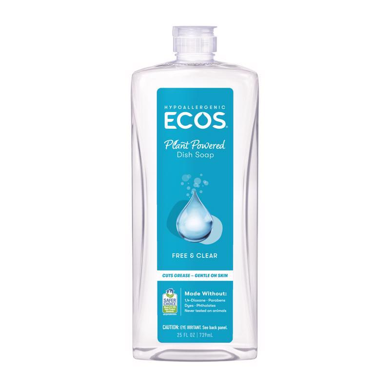 ECOS Free & Clear Scent Liquid Dish Soap 25 oz 1 pk (Pack of 6)