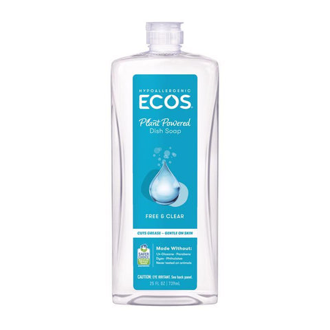 ECOS Free & Clear Scent Liquid Dish Soap 25 oz 1 pk (Pack of 6)