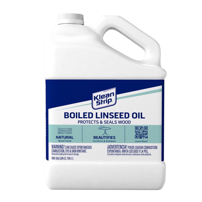 Klean Strip Transparent Clear Oil-Based Linseed Oil Modified Alkyd Boiled Linseed Oil 1 gal (Pack of 4)