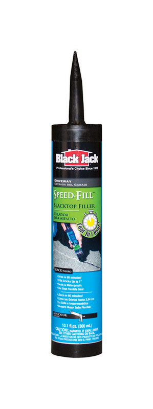 Black Jack Speed-Fill Gloss Black Polymer Rubberized Asphalt Crack Filler 10.1 oz (Pack of 12)