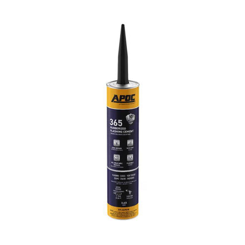 APOC Eterna-Flash Gloss Black Rubber Roof & Flashing Cement 10.1 oz (Pack of 12)