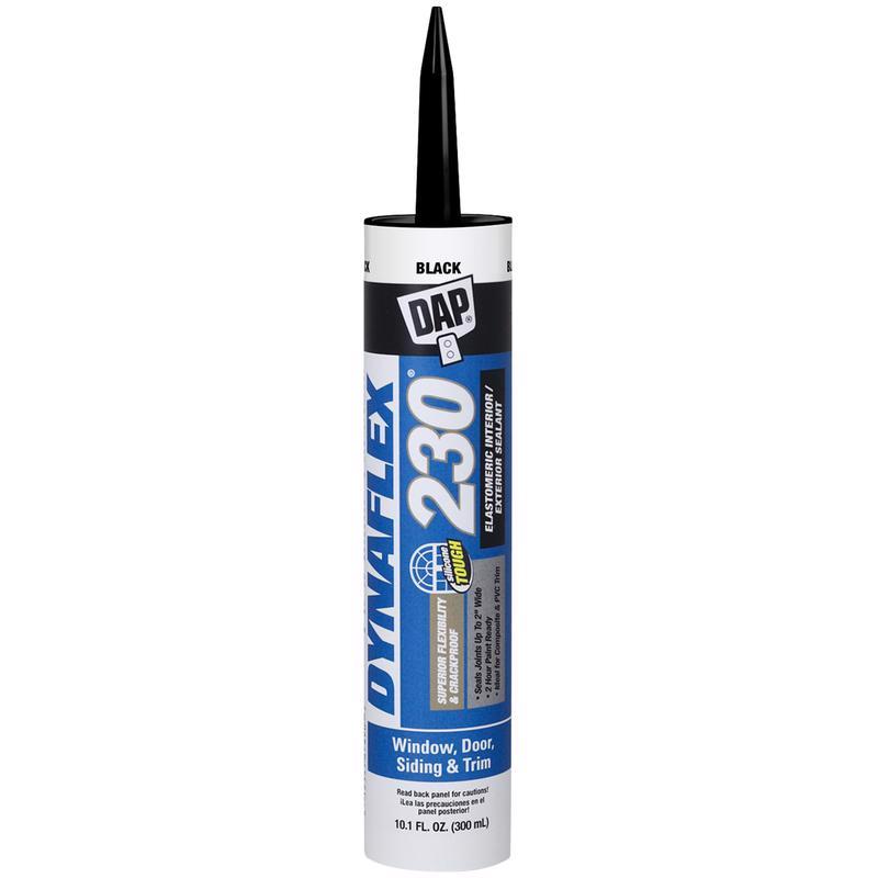 DAP DYNAFLEX 230 Sellador Premium de Látex Negro para Puertas/Revestimiento/Ventanas 10.1 oz (Paquete de 12)