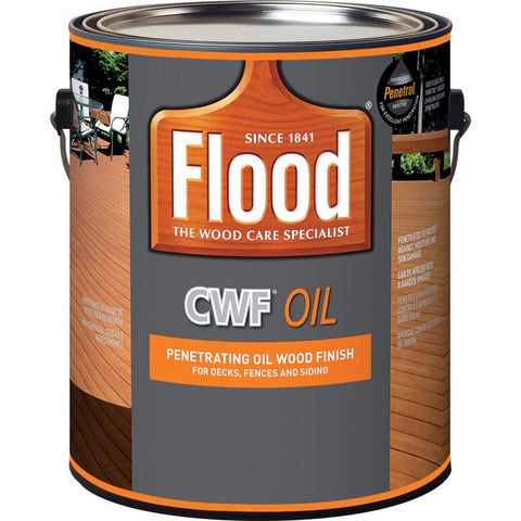 Flood CWF-UV Matte Cedar Fully-Transparent Water-Based Wood Finish 1 gal (Pack of 4)