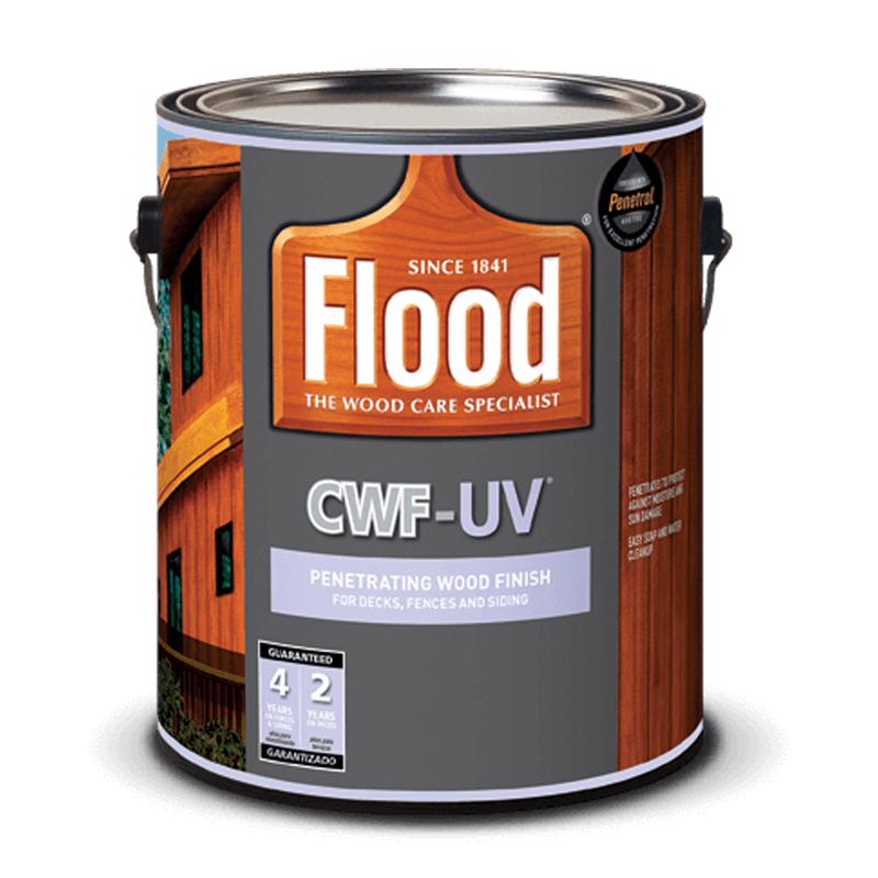 Flood CWF-UV Matte Natural Fully-Transparent Water-Based Wood Finish 1 gal (Pack of 4)