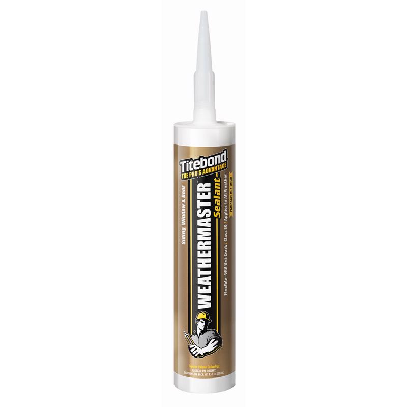 Titebond WeatherMaster White Elastomeric Polymers Door/Siding/ Window Sealant 9.5 oz (Pack of 12)