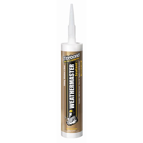 Titebond WeatherMaster White Elastomeric Polymers Door/Siding/ Window Sealant 9.5 oz (Pack of 12)