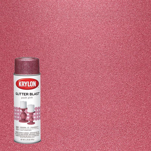 Krylon Glitter Blast Posh Pink Spray Paint 5.75 oz (Pack of 6)