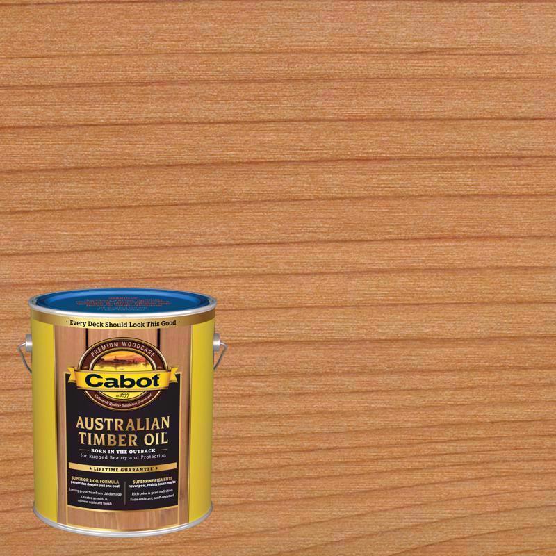 Cabot Australian Timber Oil Low VOC Transparent Natural Oil-Based Alkyd Australian Timber Oil 1 gal (Pack of 4)