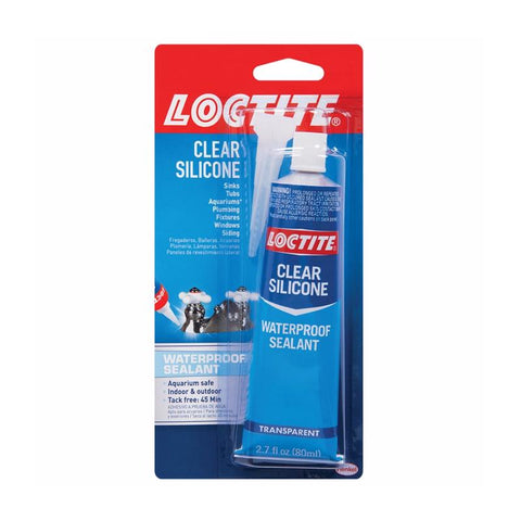 Loctite Clear Silicone Medium Strength Silicone Clear All-Weather Adhesive 2.7 oz (Pack of 6)