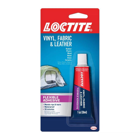 Loctite Vinyl, Fabric & Plastic High Strength Polyurethane Clear Flexible Adhesive 1 oz (Pack of 6)