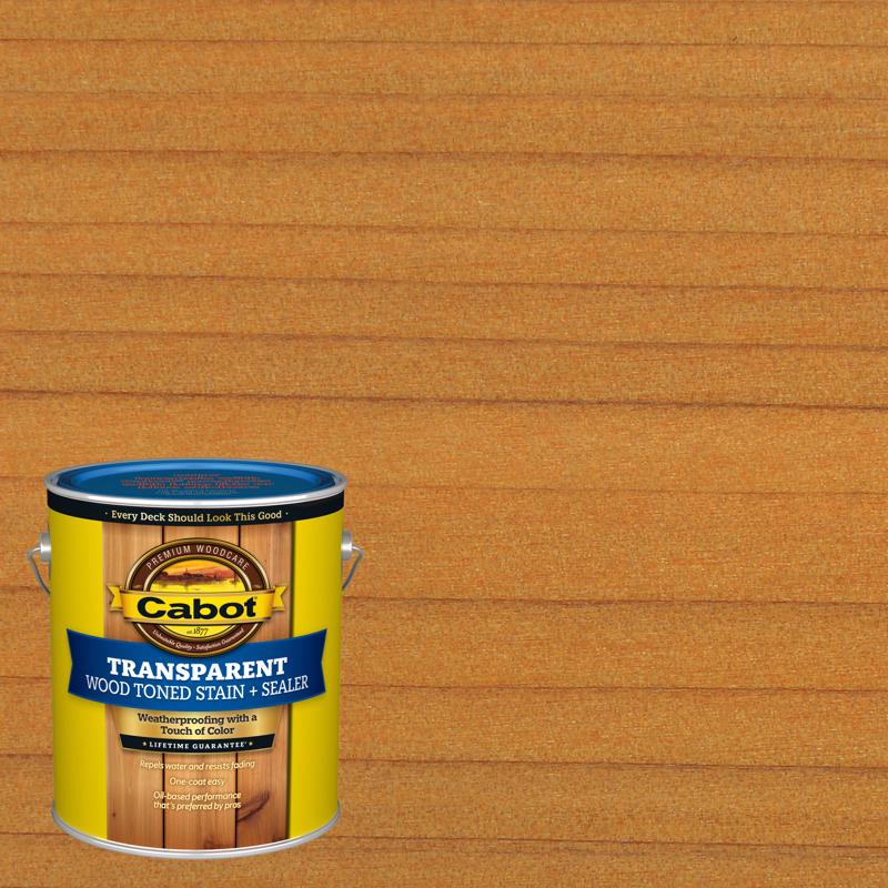 Cabot Wood Toned Low VOC Transparent Cedar Oil-Based Alkyd Deck and Siding Stain 1 gal (Pack of 4)